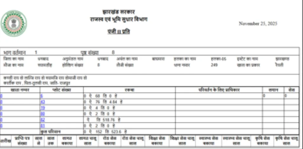 Full Jharbhoomi Registry 2 record